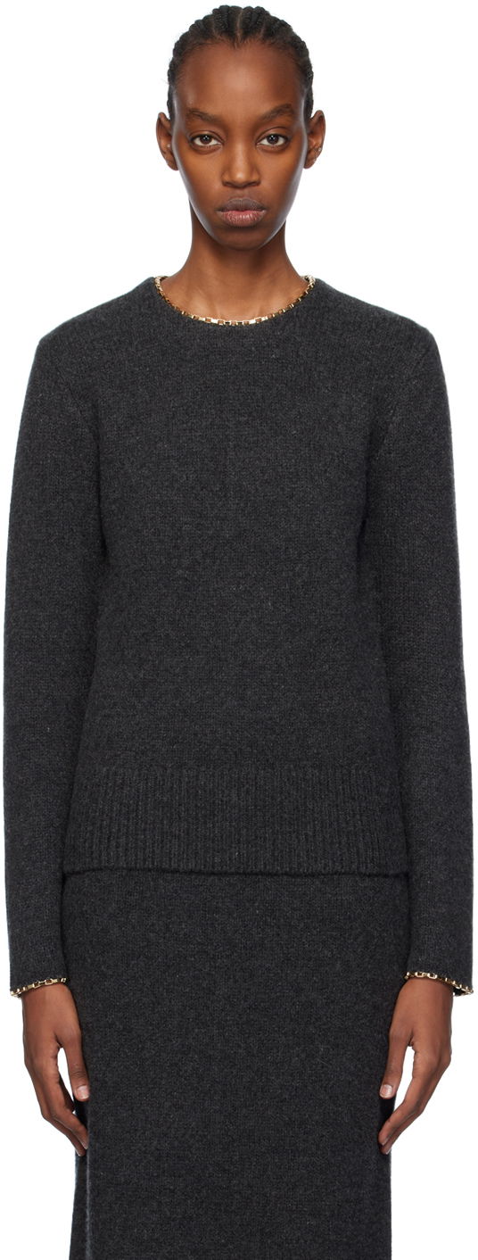 Džemper TOTEME TOTEME Chain-Edge Sweater Siva | 241-WRT1015-YA0004
