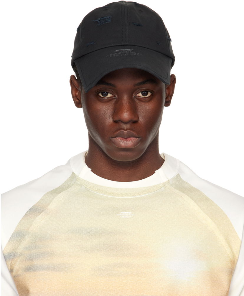 Kapa ADER ERROR Sore Distressed Baseball Cap Crna | BN01SSHW0201BK
