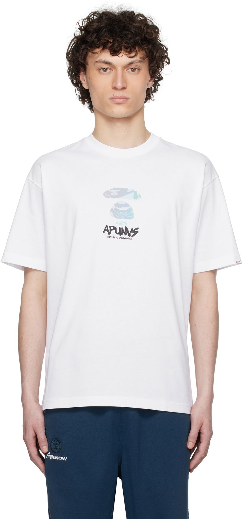 Majica kratkih rukava AAPE by A Bathing Ape AAPE by A Bathing Ape AAPEUNVS Moonface Logo T-Shirt Bijela | AAPTEM1646XXNWHX