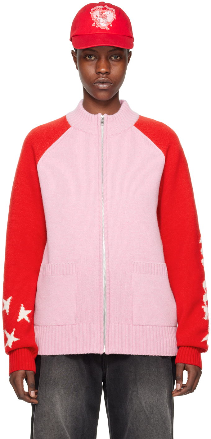 Džemper We11done We11done Zip Cardigan with Stars Ružičasta | WD-KJ0-24-620-U-LP