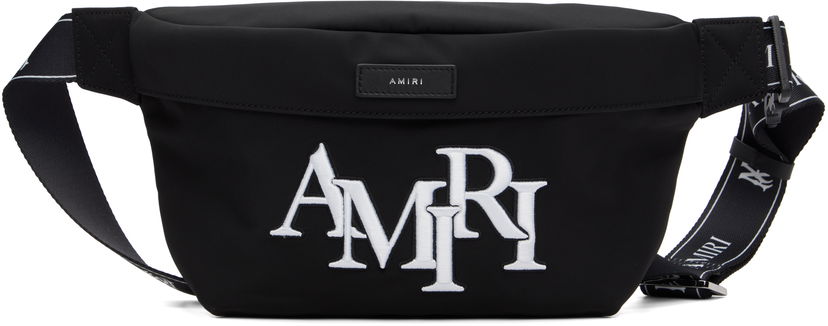 Torba oko struka AMIRI AMIRI Staggered Belt Bag Crna | AMBGSO1016