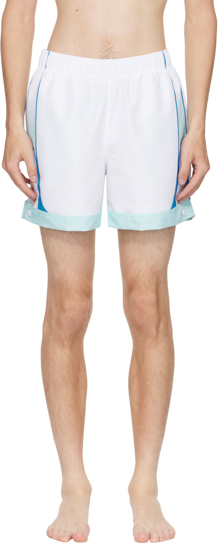 Kupaći kostimi Casablanca Casablanca Logo Swim Shorts Bijela | MPF25-SWM-065-01