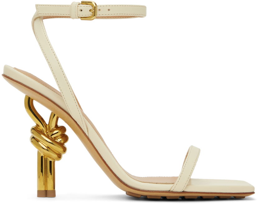 Dodaci Bottega Veneta Bottega Veneta Knot Heel Sandals Bež | 775470 V3VN0