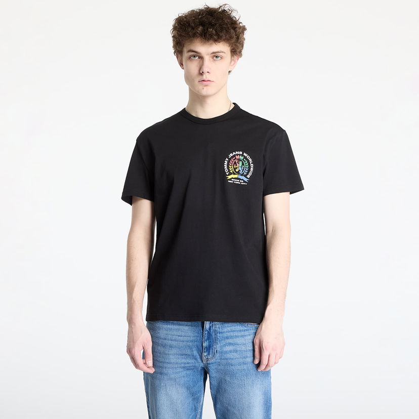Majica kratkih rukava Tommy Hilfiger Tommy Jeans Regular 4Colors Crest T-Shirt Crna | DM0DM20813 BDS