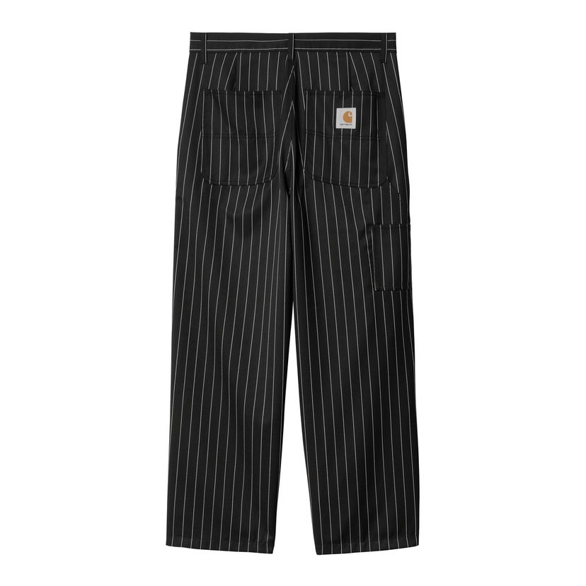 Hlače Carhartt WIP Striped Relaxed Fit Workwear Pants Crna | I034438_9