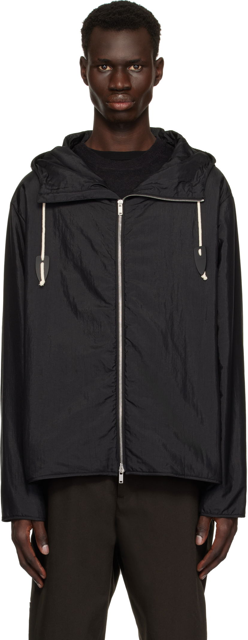 Vjetrovka Jil Sander Jil Sander Hooded Sportswear Jacket Crna | J47SW0012_J70003