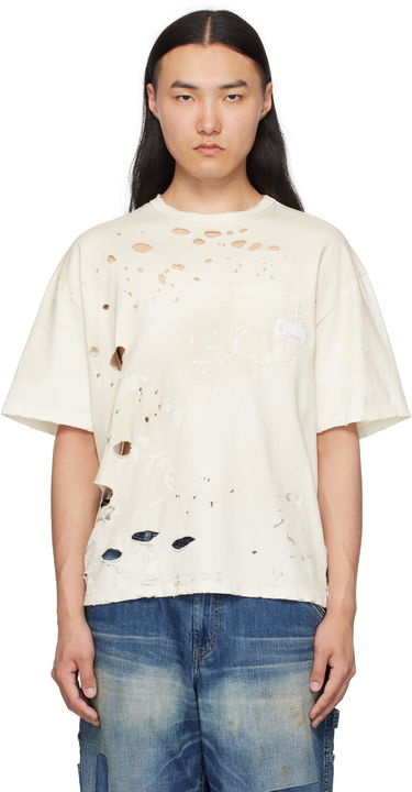 Majica kratkih rukava Neighborhood Neighborhood Savage Crewneck Distressed T-Shirt Bijela | 251OKNH-CSM04, 0