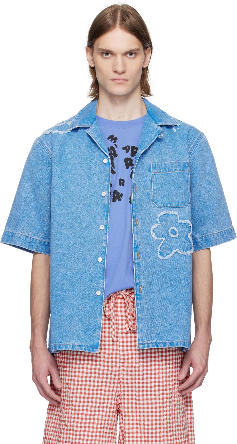 Košulja Marni Marni Bowling Denim Shirt Plava | CUJU0017QS USCX34
