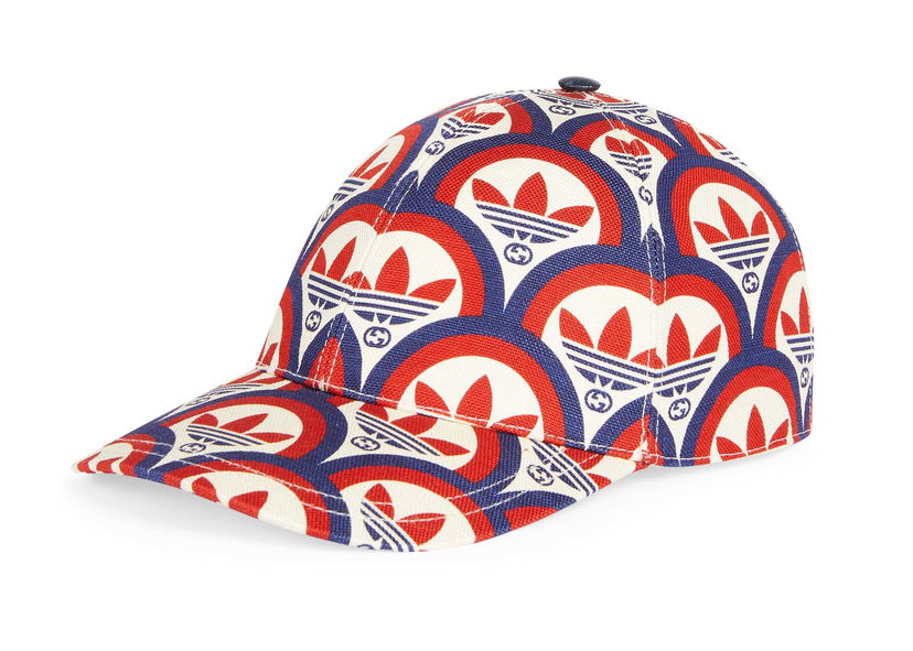 Kapa Gucci adidas x Trefoil Print Baseball Cap Red/White/Blue Višebojno | 696485 4HAQF 6468