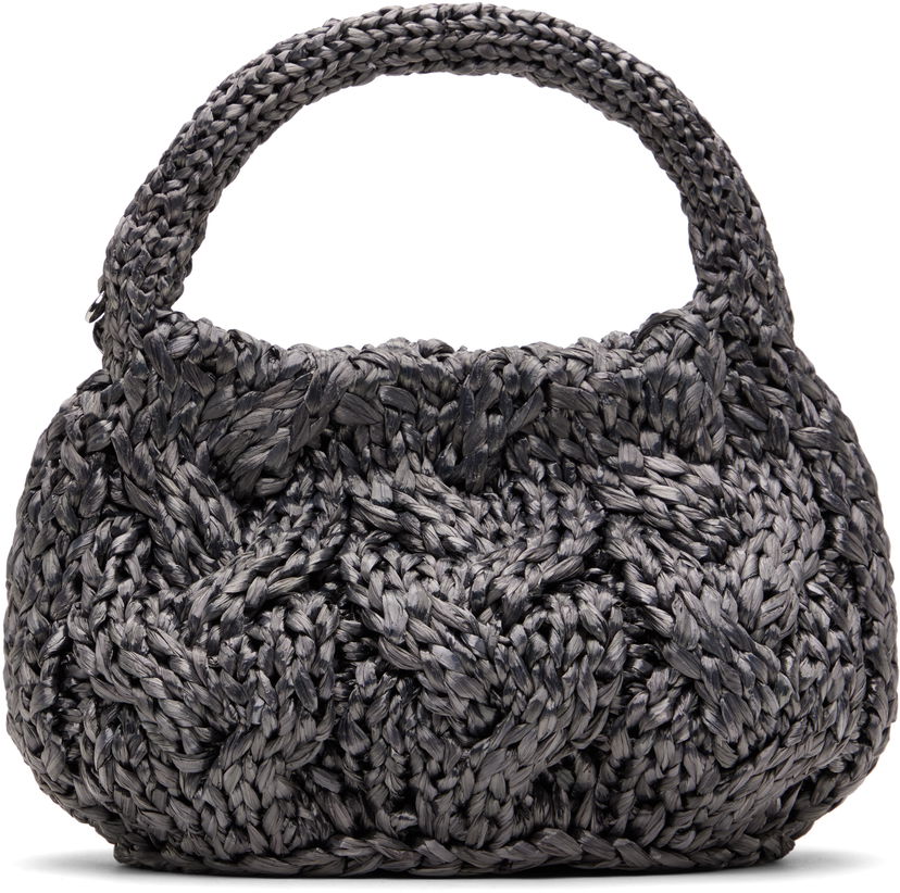 Ručna torbica JW Anderson JW Anderson Small Cable Knit Bag Crna | HB0726-FA0445