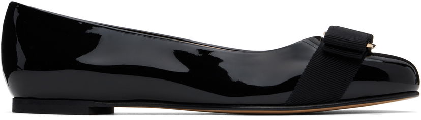 Haljina FERRAGAMO Salvatore Ferragamo Varina Bow Ballerina Flats Crna | 574556