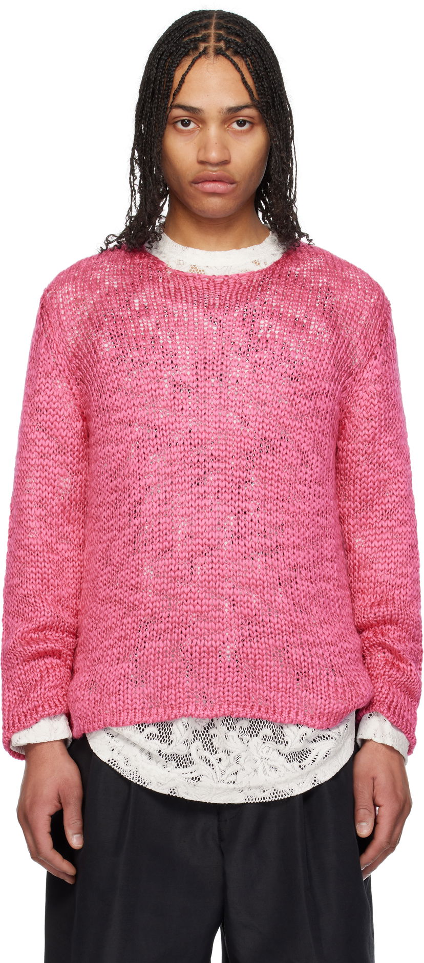 Džemper Comme des Garçons Homme Plus Droptail Sweater Ružičasta | PO-N008-051
