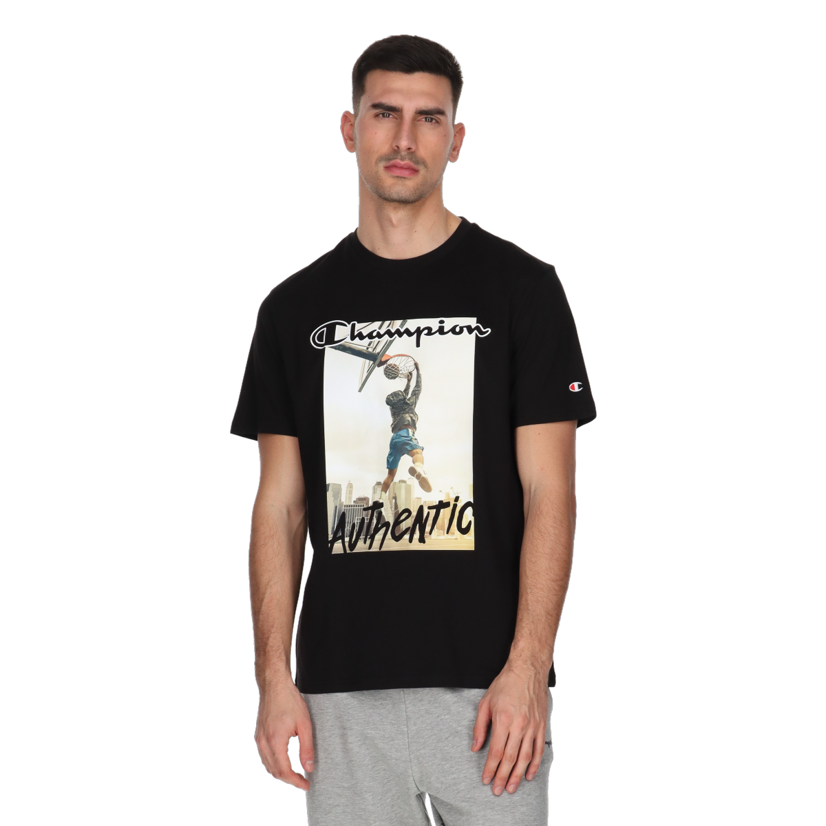 Majica kratkih rukava Champion Authentic Basketball Dunk T-Shirt Crna | 220535-KK001, 0