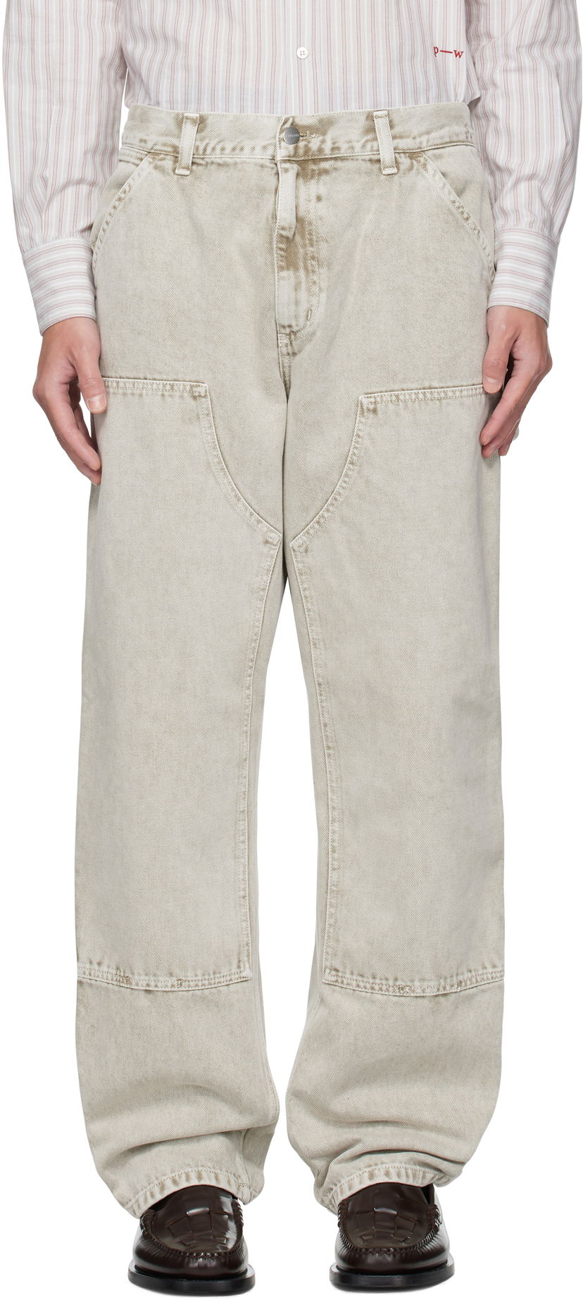 Jeans Carhartt WIP Carhartt WIP Double Knee Jeans Bež | I035825