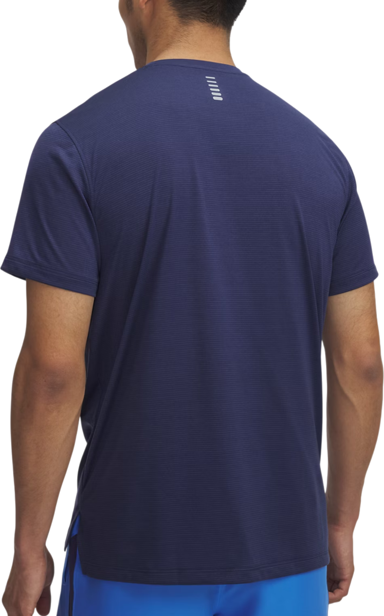 Majica kratkih rukava Under Armour LAUNCH Striped Short Sleeve T-Shirt Tamnoplava | 1382582-403, 1