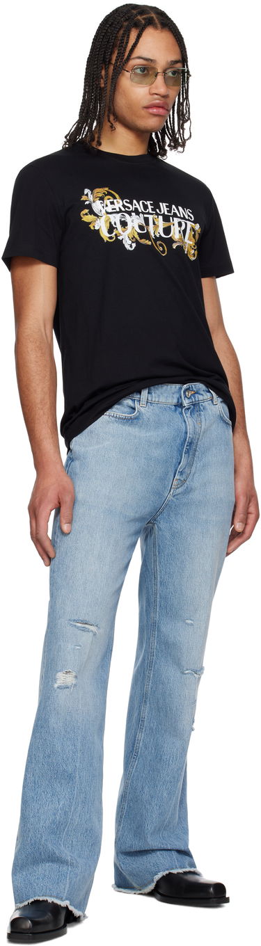 Majica kratkih rukava Versace Versace Jeans Couture Logo Baroque T-Shirt Crna | E78GAHC05_ECJ01C, 3