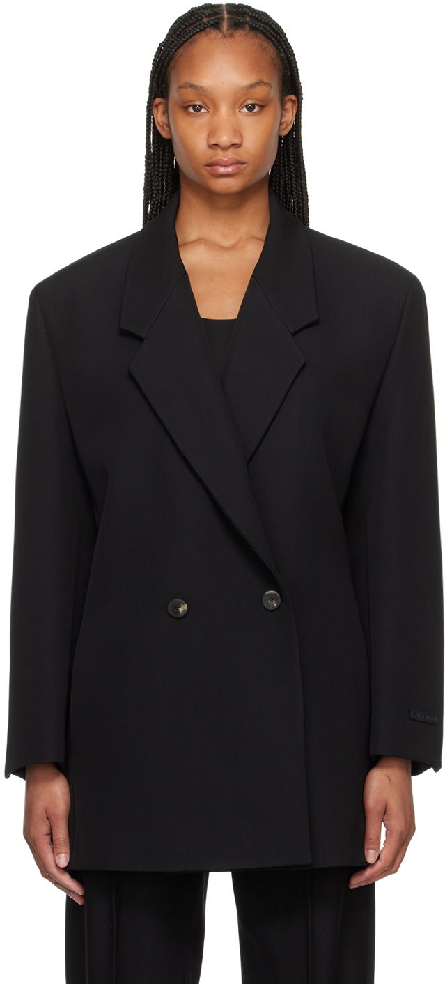 Jakna Fear of God Black Double-Breasted Blazer Crna | FG860-3951HWT