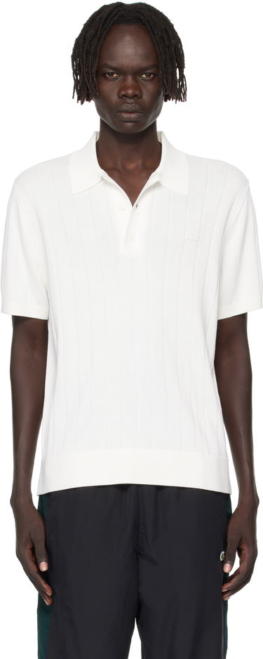 Polo majica Lacoste Ribbed Knit Polo Bijela | AH5339_70V, 0
