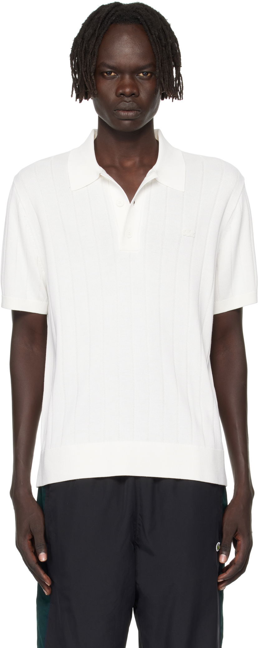 Polo majica Lacoste Ribbed Knit Polo Bijela | AH5339_70V