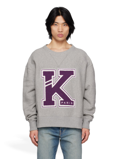 Dukserice KENZO Paris Varsity Sweatshirt Siva | FD55SW4944MB