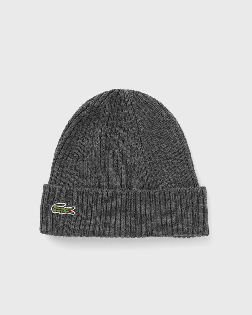 Kapica Lacoste Lacoste Knitted Beanie Siva | RB0001-050