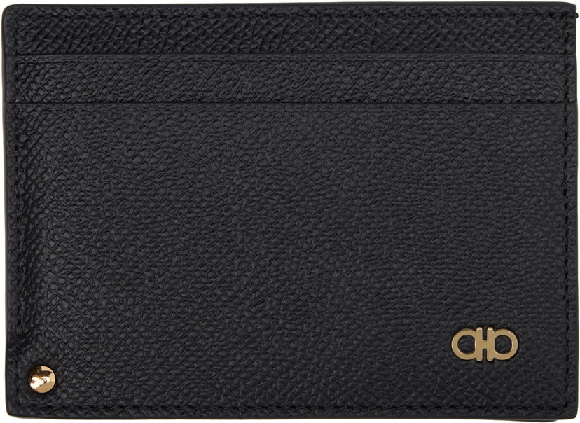 Novčanik FERRAGAMO Card Holder Leather Crna | 775660