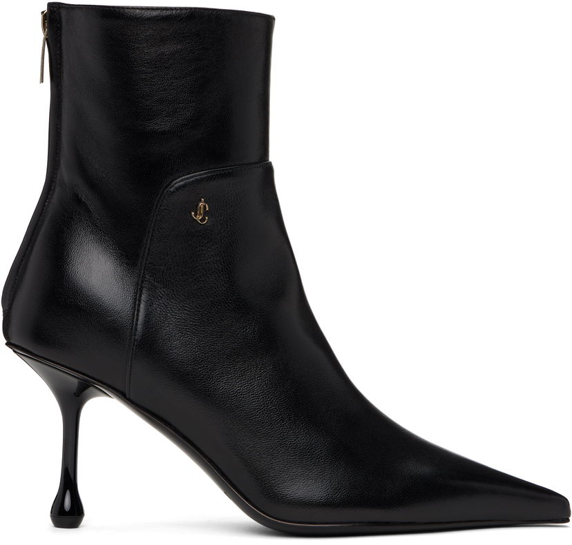 Njega cipela Jimmy Choo Jimmy Choo Cycas 80 Leather Ankle Boots Crna | CYCAS AB 80 NAP