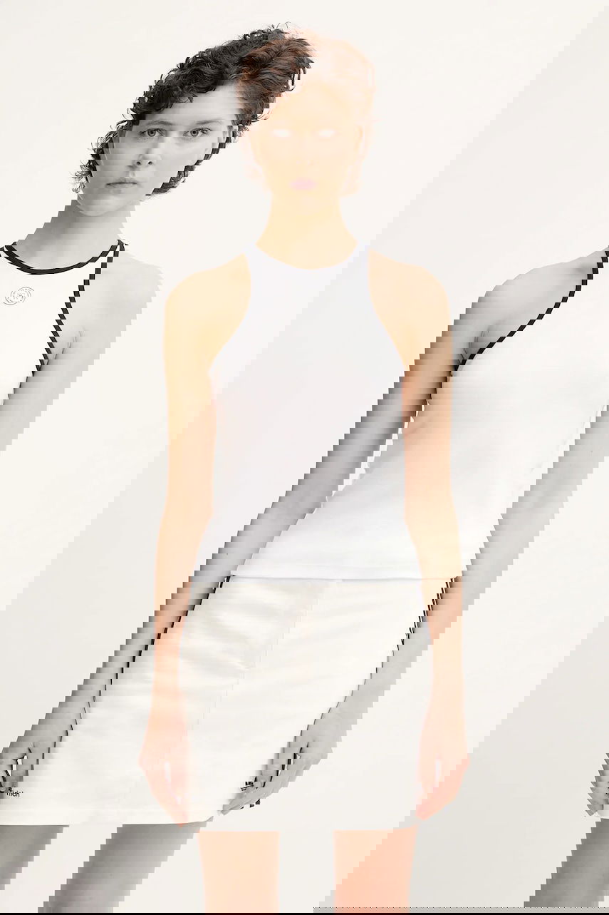 Majica bez rukava Sporty & Rich Sporty & Rich Srhwc Ribbed Tank Top Bijela | TO080622305WH01, 0