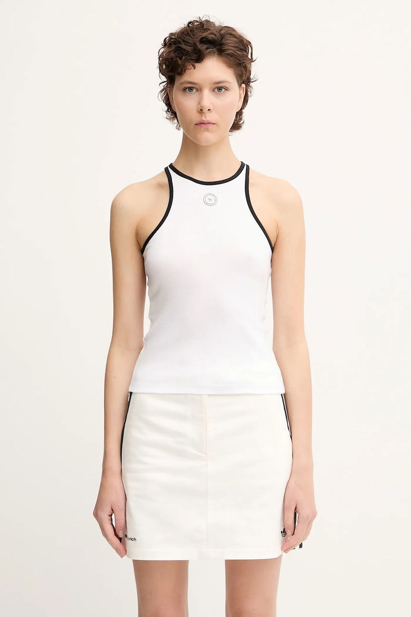 Majica bez rukava Sporty & Rich Sporty & Rich Srhwc Ribbed Tank Top Bijela | TO080622305WH01