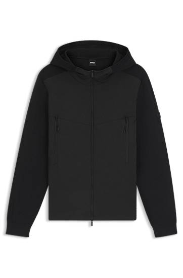 Jakna BOSS Regular-fit hooded jacket with weather protection Crna | 50544686