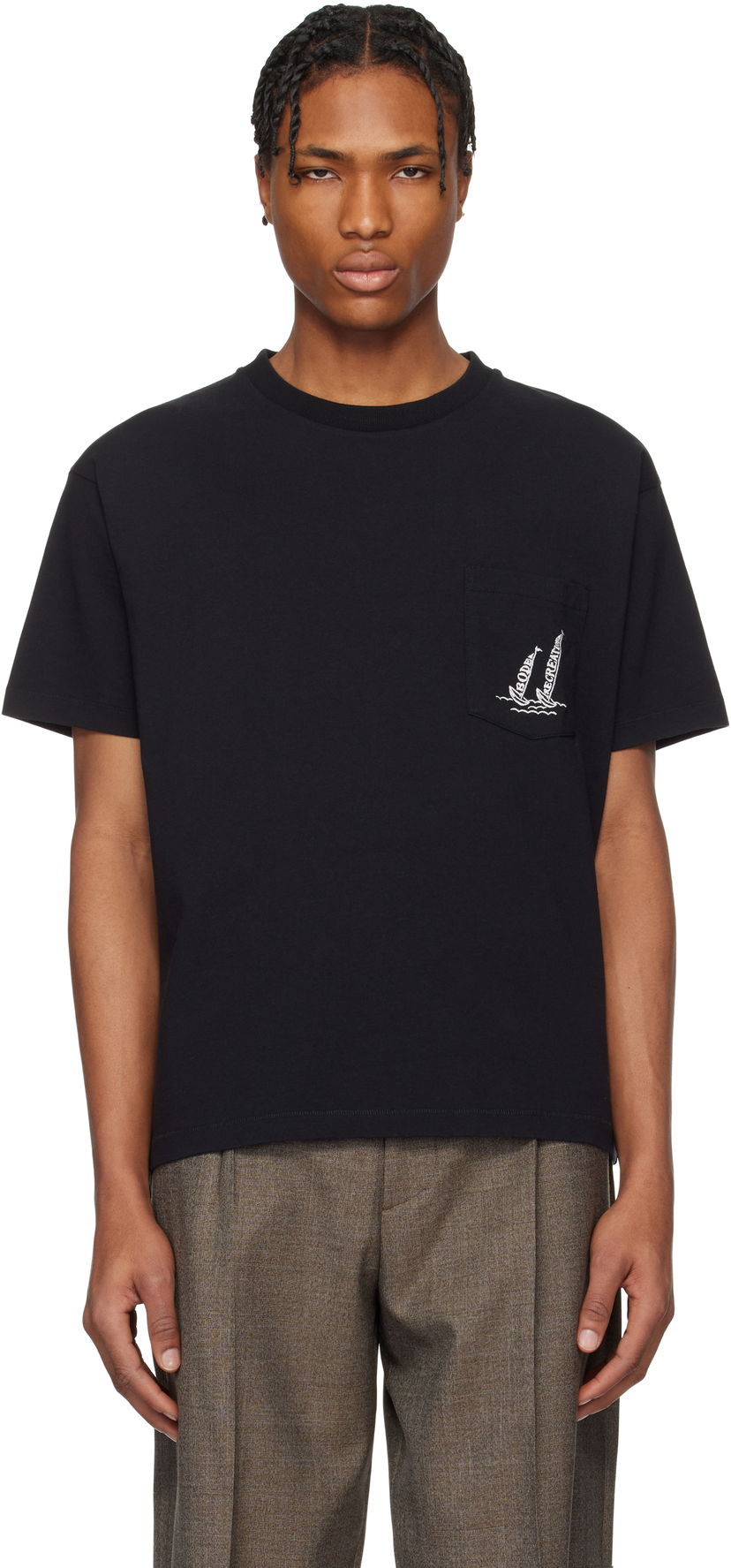 Majica kratkih rukava Bode Bode 'Recreation' Sails Pocket Tee Crna | MRS25CS052
