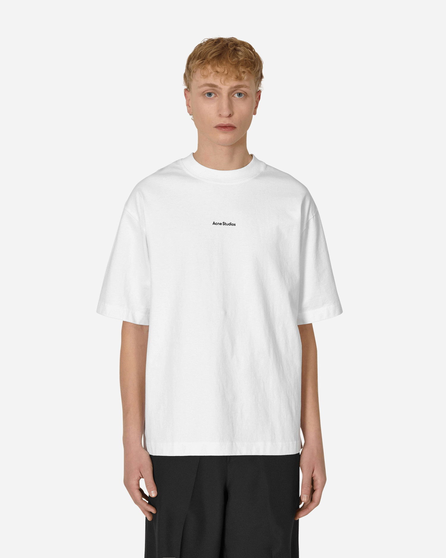 Majica kratkih rukava Acne Studios Extorr Stamp Logo Tee Bijela | BL0278-183, 1