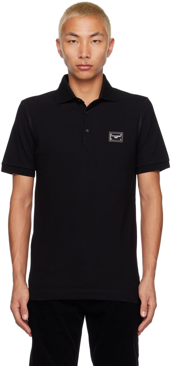 Polo majica Dolce & Gabbana Black Tag Polo Crna | G8PL4TG7F2H