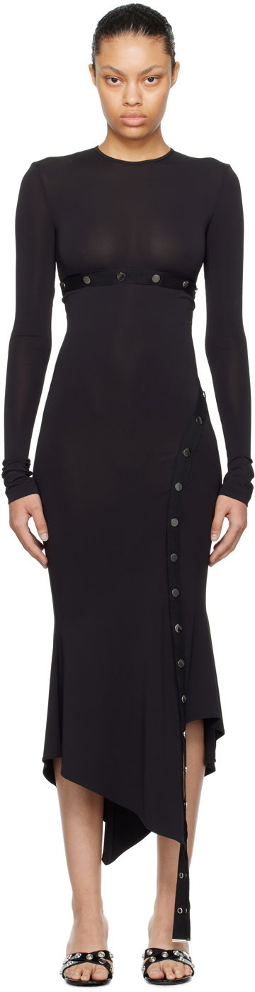 Haljina The Attico Attico Studded Midi Dress Crna | 241WCM99 A014