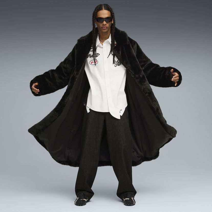 Kaputi Puma Long Faux Fur Coat A$AP ROCKY x Flacko Crna | 633401_01