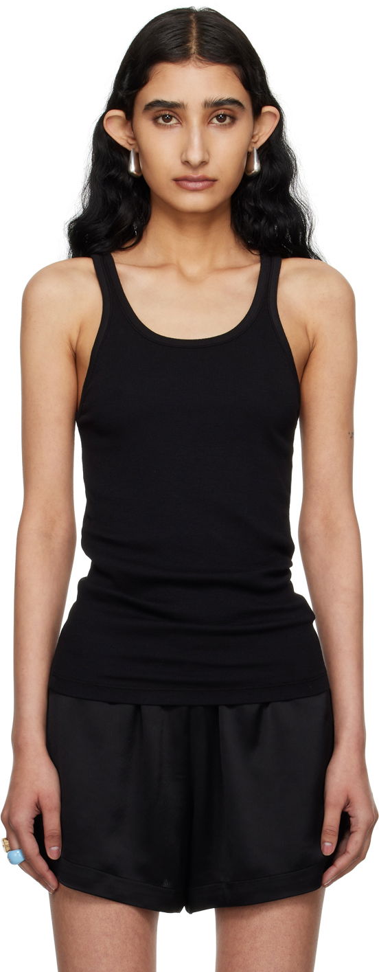 Majica bez rukava AGOLDE Ribbed Tank Top Crna | A7278B-1095