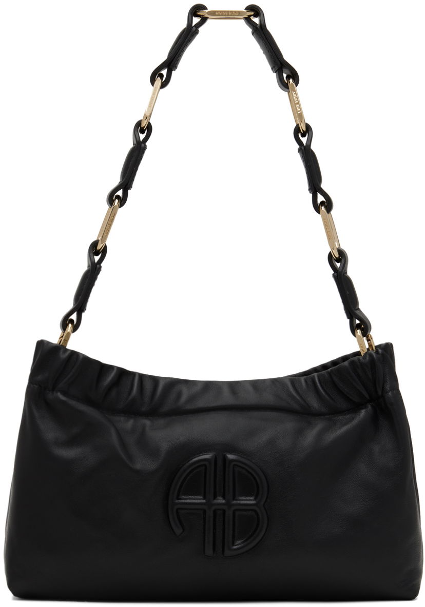 Torba za rame Anine Bing Small Kate Leather Shoulder Bag Crna | A-13-1214-000