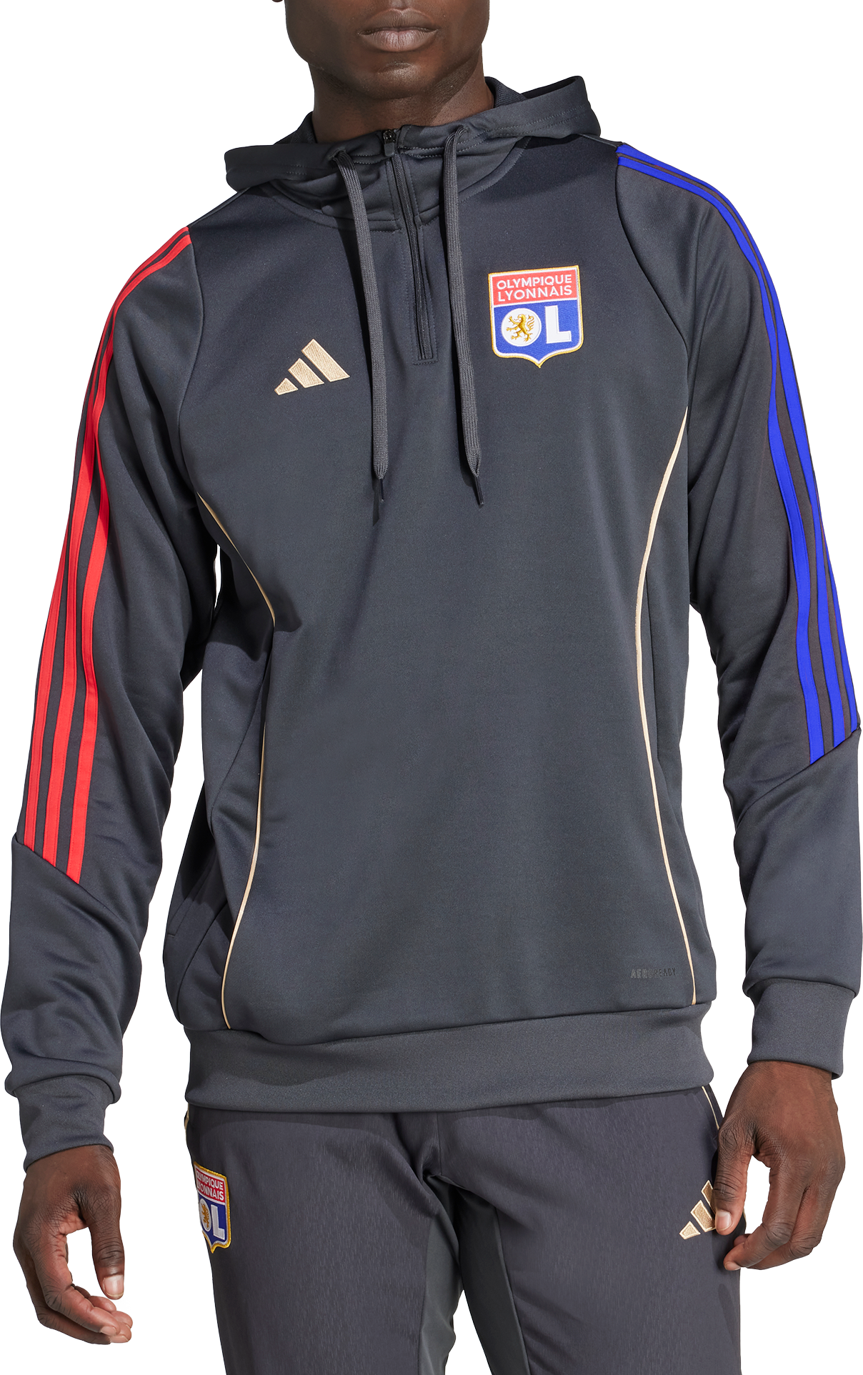 Dukserice adidas Originals Olympique Lyonnais TR Hoody Siva | jl9490, 1