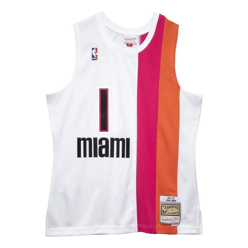 Majica bez rukava Mitchell & Ness NBA Miami Heat 2011-12 Swingman Jersey Bijela | SMJYGS20056-MHEWHIT11CBO