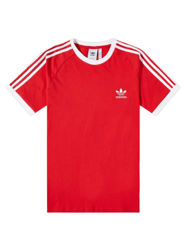 Majica kratkih rukava adidas Originals 3 Stripe Tee Crvena | IA4852