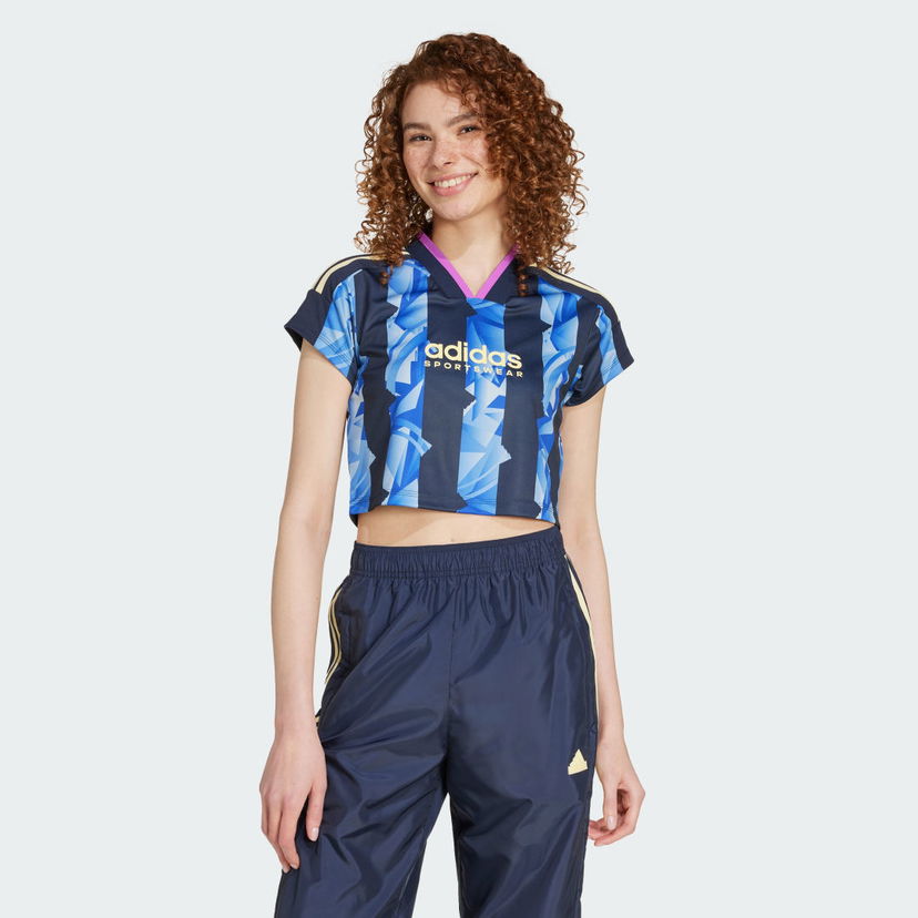 Crop top adidas Performance Tiro Cropped Soccer Jersey Plava | IX3728