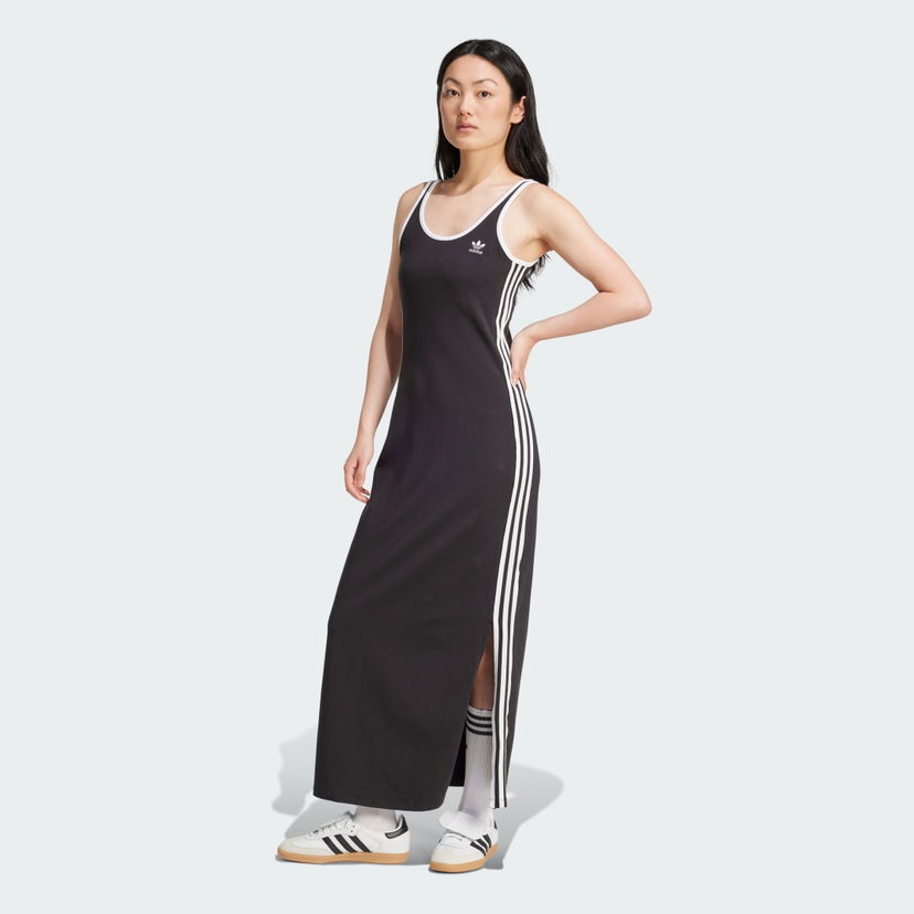 Haljina adidas Performance 3-Stripes Tank Maxi Dress Crna | JD4619