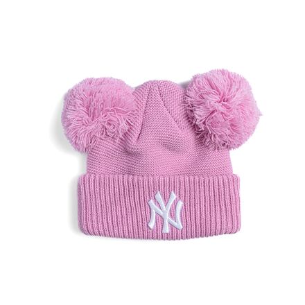 Kapica New Era New Era Medium Knit Double Pom Beanie NY Yankees (52-54 cm) Ružičasta | 60565308