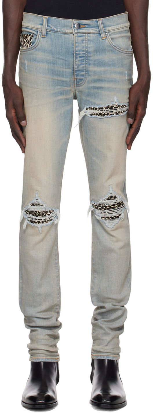 Jeans AMIRI Leopard MX1 Jeans Plava | AMDNSY1080