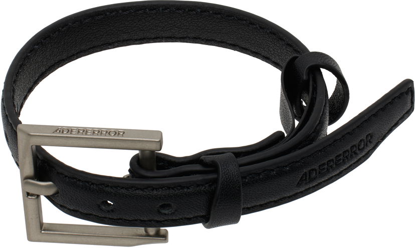 Narukvica ADER ERROR ADER error Tetraight 117 Leather Bracelet Crna | BO01SSJW0801BK