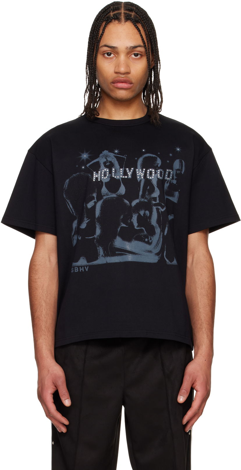 Crop top MISBHV MISBHV 'Hollywood' Graphic T-Shirt Crna | 250M111