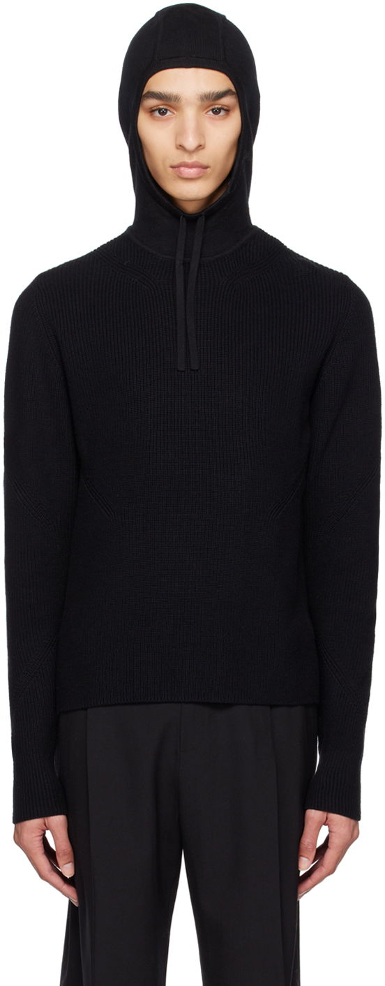 Džemper Dion Lee Dion Lee Paneled Knit Hoodie Crna | C7158R23