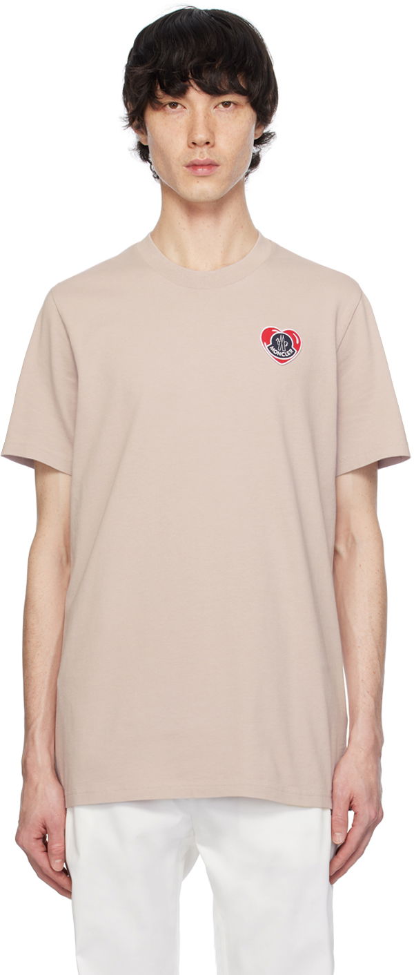 Majica kratkih rukava Moncler Heart T-Shirt Bež | J10918C000218390T