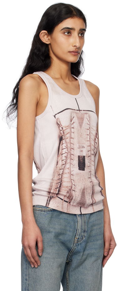 Majica bez rukava Jean Paul Gaultier Jean Paul Gaultier Corset Trompe-L’oeil Tank Top Bež | 25/34-F-DB057-J582-260100, 1