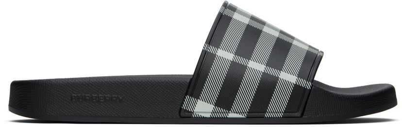 Dodaci Burberry Burberry Check Pool Slides Crna | 8107514